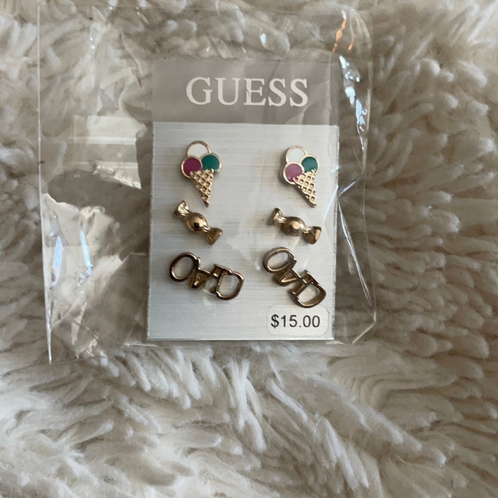 NEW SET OF 3 GUESS EARRINGS